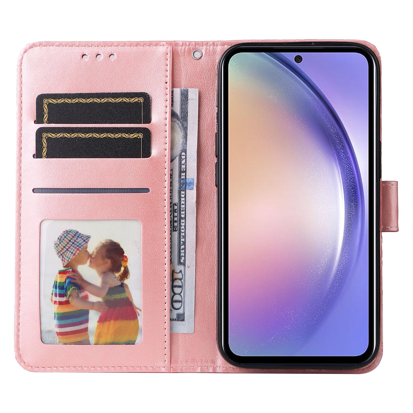 For Samsung Galaxy M54 5G / F54 5G PU Leather Flip Phone Case Sunflower Imprinted Stand Wallet Cover