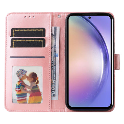 For Samsung Galaxy M54 5G / F54 5G PU Leather Flip Phone Case Sunflower Imprinted Stand Wallet Cover