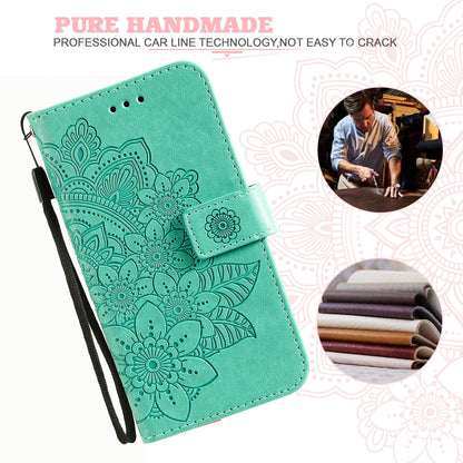 For Samsung Galaxy M54 5G / F54 5G Flower Imprinted Leather Wallet Case Stand Flip Protective Phone Cover