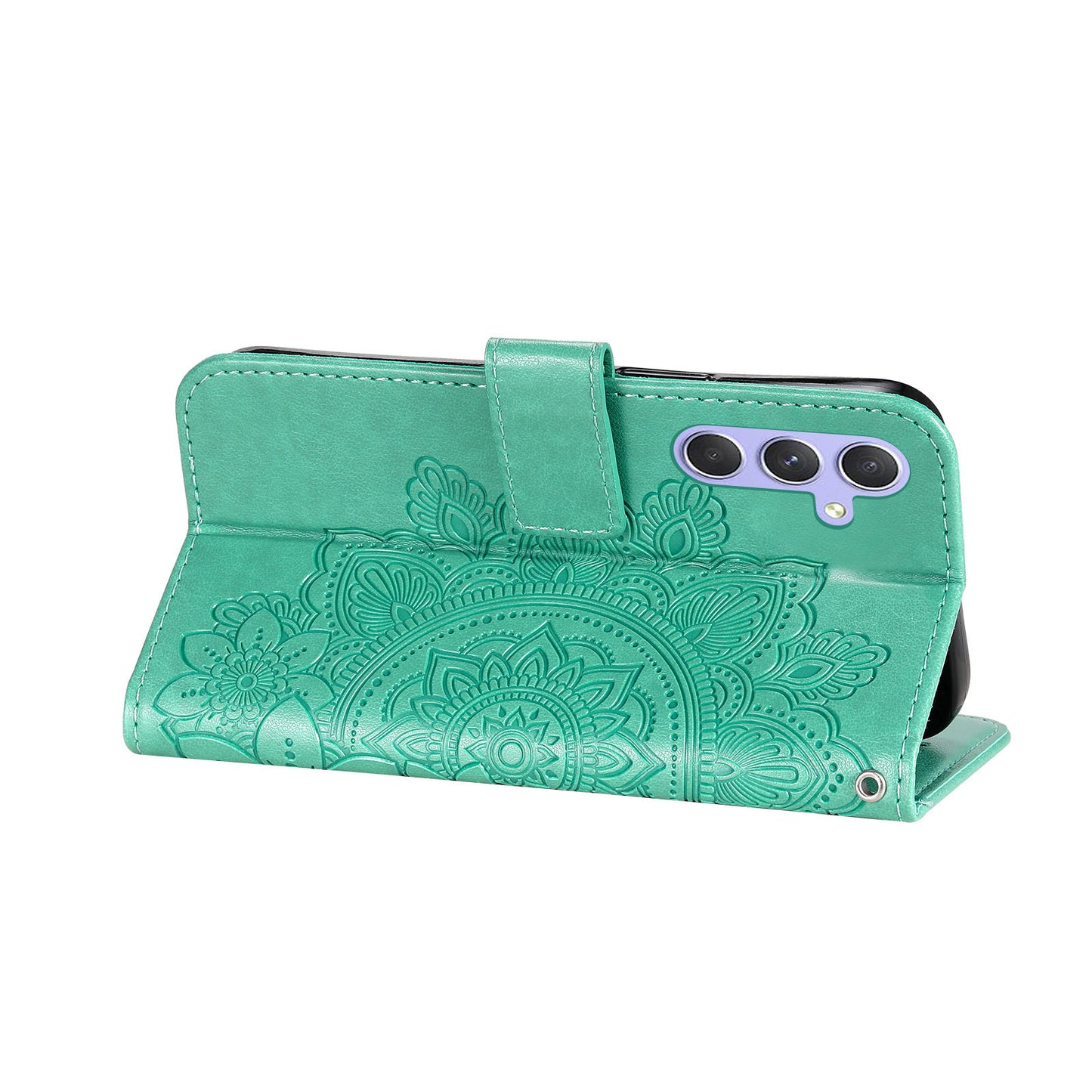 For Samsung Galaxy M54 5G / F54 5G Flower Imprinted Leather Wallet Case Stand Flip Protective Phone Cover