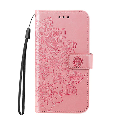 For Samsung Galaxy M54 5G / F54 5G Flower Imprinted Leather Wallet Case Stand Flip Protective Phone Cover