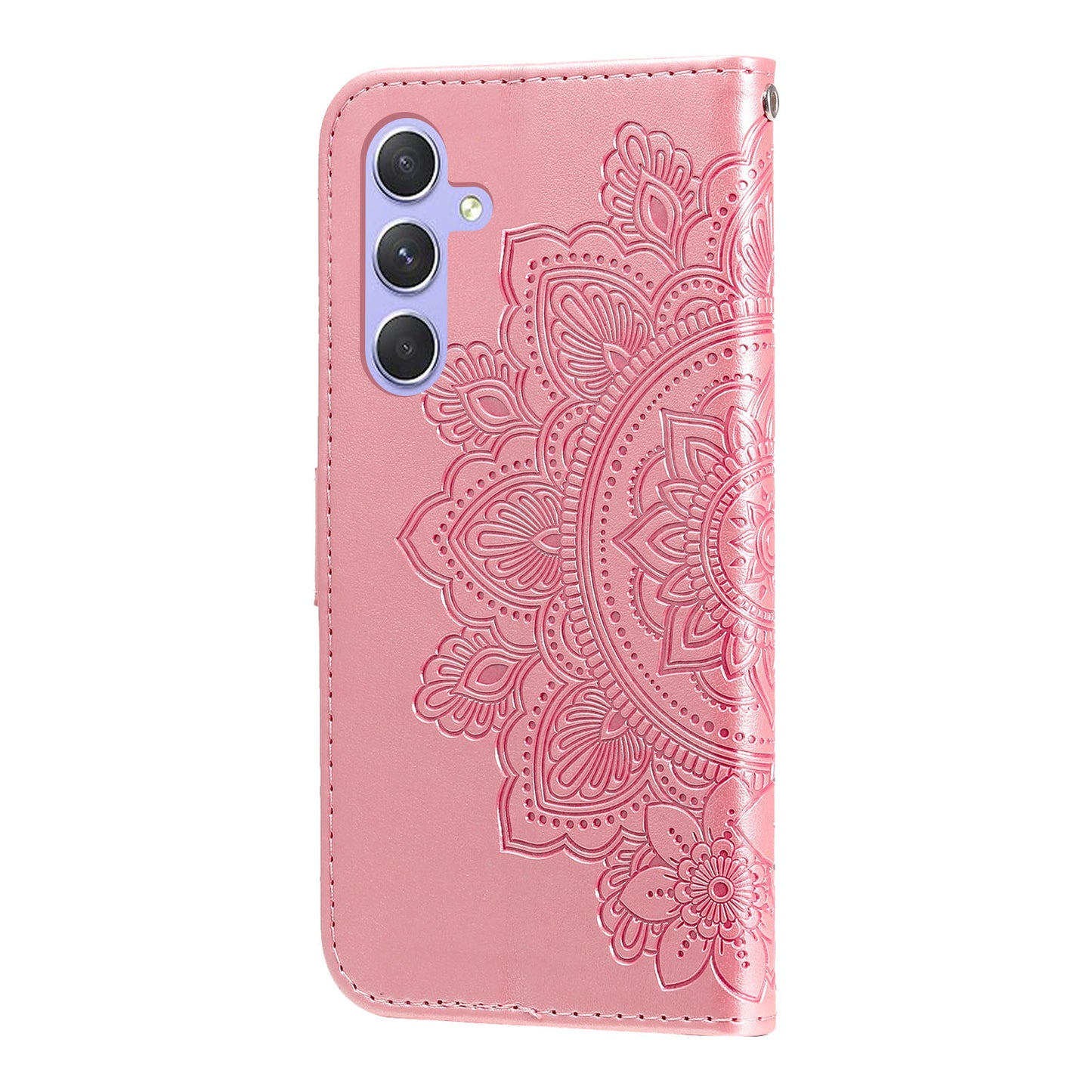 For Samsung Galaxy M54 5G / F54 5G Flower Imprinted Leather Wallet Case Stand Flip Protective Phone Cover
