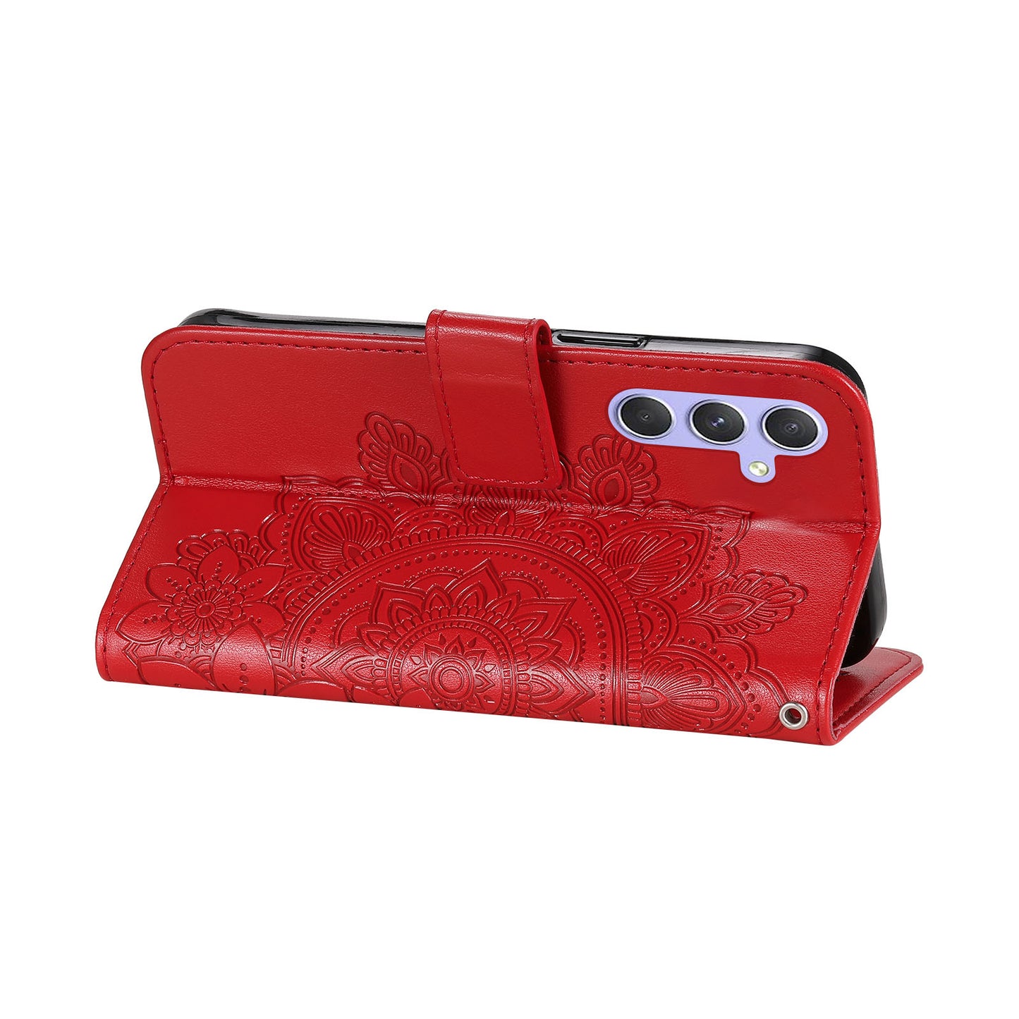 For Samsung Galaxy M54 5G / F54 5G Flower Imprinted Leather Wallet Case Stand Flip Protective Phone Cover