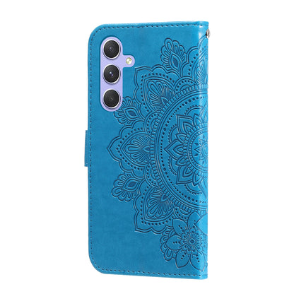 For Samsung Galaxy M54 5G / F54 5G Flower Imprinted Leather Wallet Case Stand Flip Protective Phone Cover