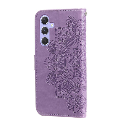 For Samsung Galaxy M54 5G / F54 5G Flower Imprinted Leather Wallet Case Stand Flip Protective Phone Cover