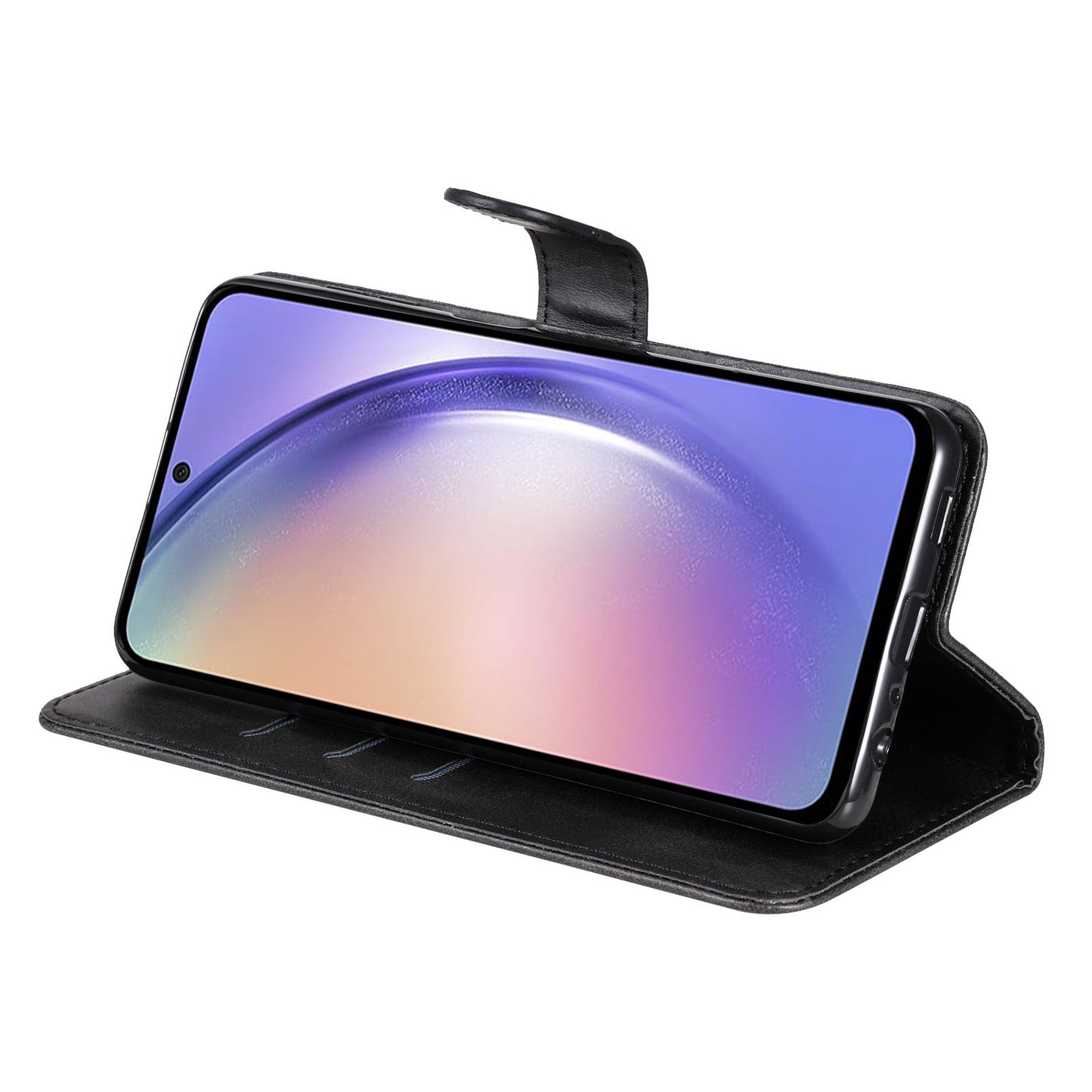 For Samsung Galaxy M54 5G / F54 5G PU Leather Zipper Pocket Phone Case Calf Texture Wallet Stand Cover