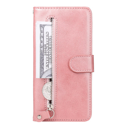 For Samsung Galaxy M54 5G / F54 5G PU Leather Zipper Pocket Phone Case Calf Texture Wallet Stand Cover