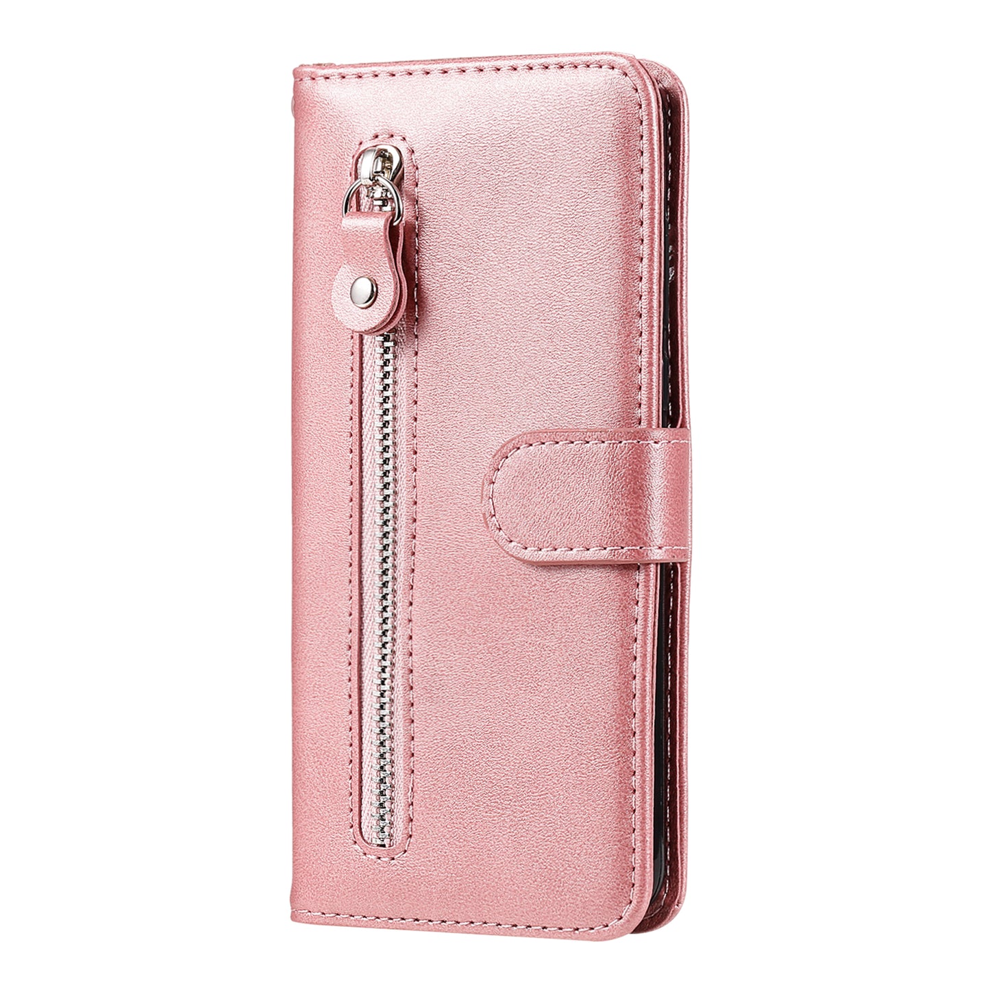 For Samsung Galaxy M54 5G / F54 5G PU Leather Zipper Pocket Phone Case Calf Texture Wallet Stand Cover