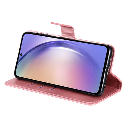 For Samsung Galaxy M54 5G / F54 5G PU Leather Zipper Pocket Phone Case Calf Texture Wallet Stand Cover