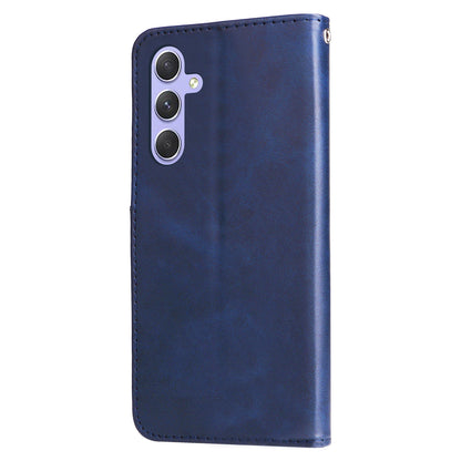 For Samsung Galaxy M54 5G / F54 5G PU Leather Zipper Pocket Phone Case Calf Texture Wallet Stand Cover