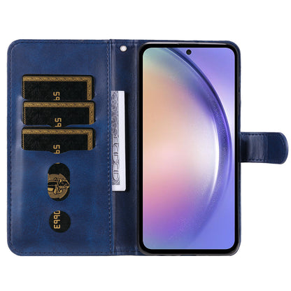 For Samsung Galaxy M54 5G / F54 5G PU Leather Zipper Pocket Phone Case Calf Texture Wallet Stand Cover