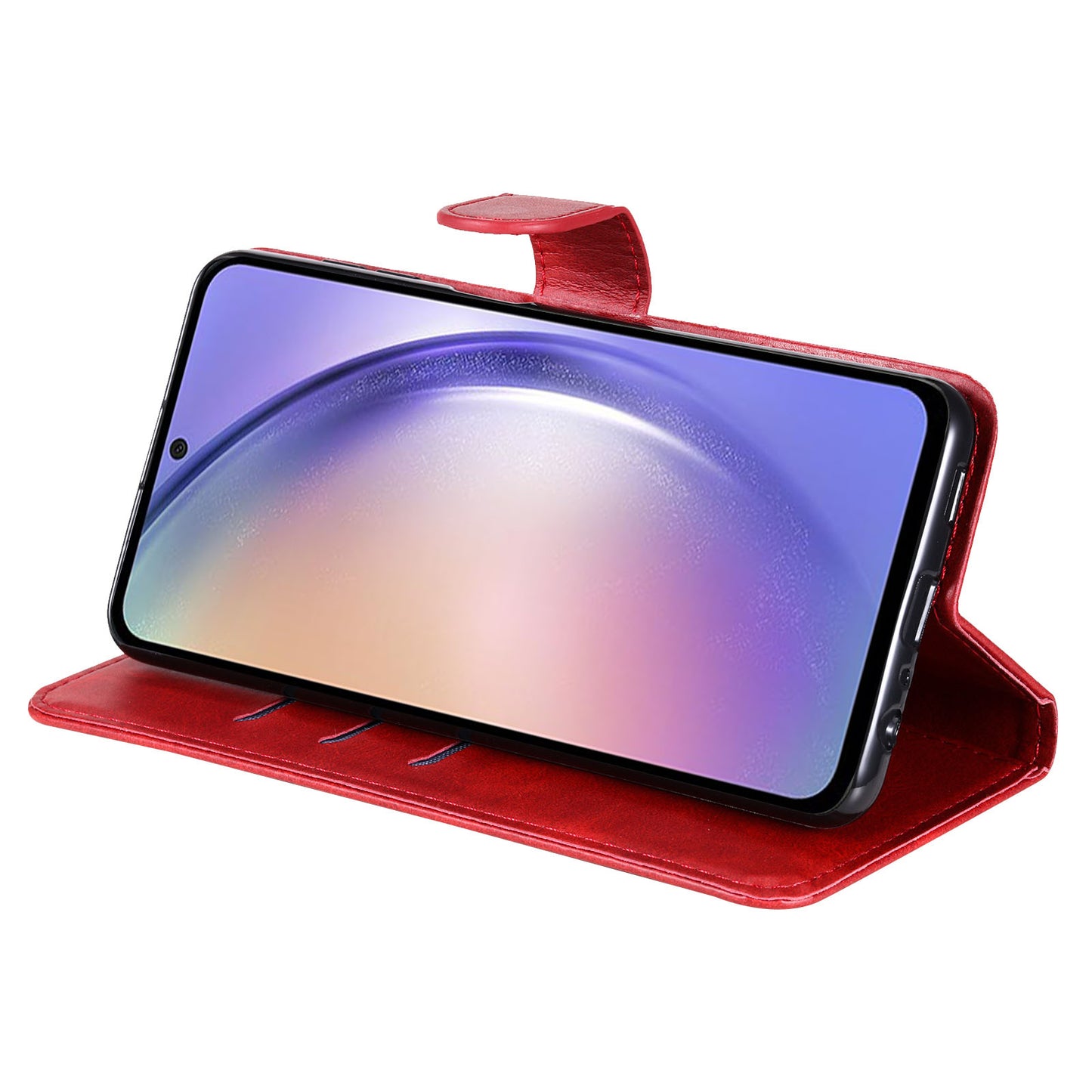 For Samsung Galaxy M54 5G / F54 5G PU Leather Zipper Pocket Phone Case Calf Texture Wallet Stand Cover