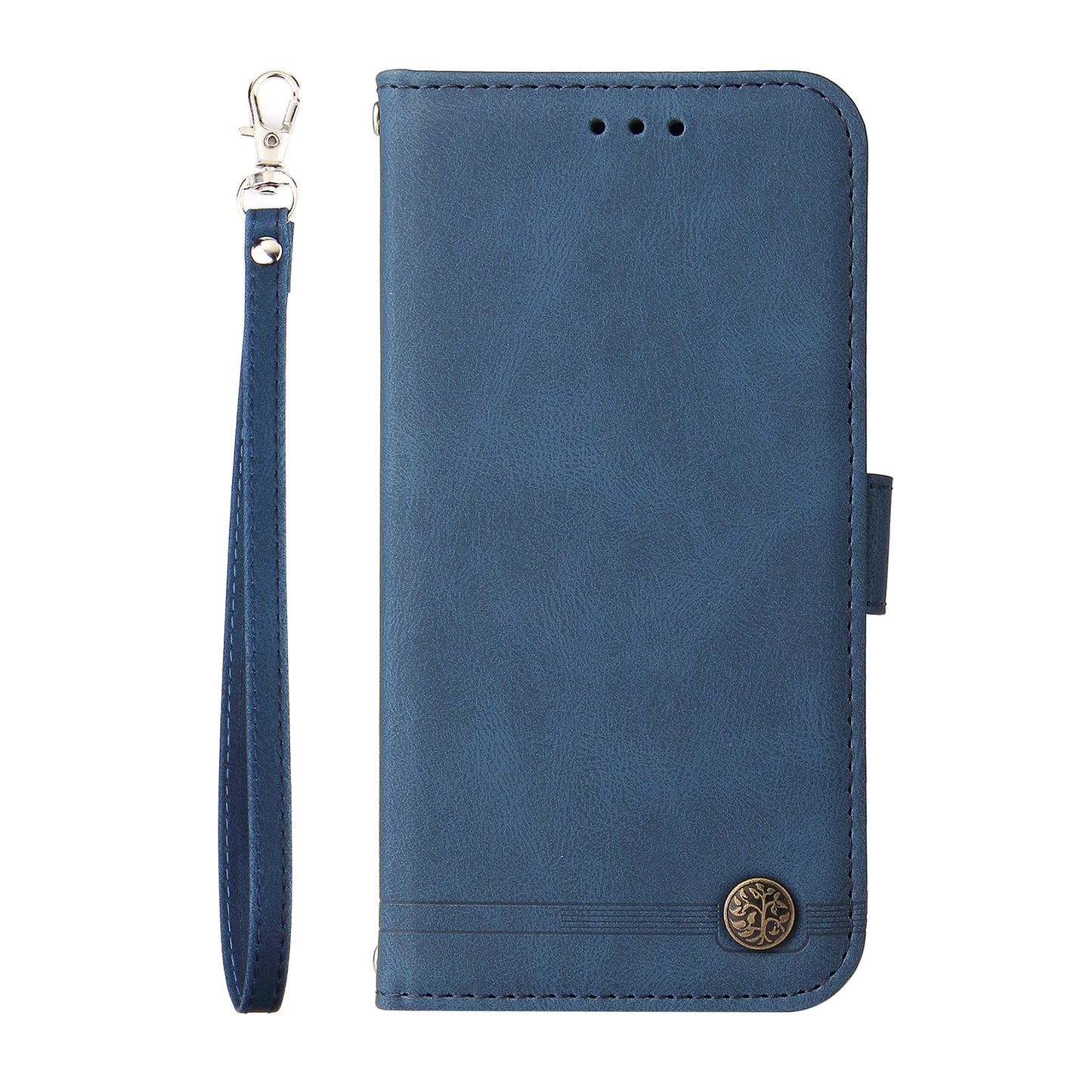 For Samsung Galaxy M54 5G / F54 5G PU Leather Skin-touch Phone Case Imprinted Lines Stand Wallet Cover