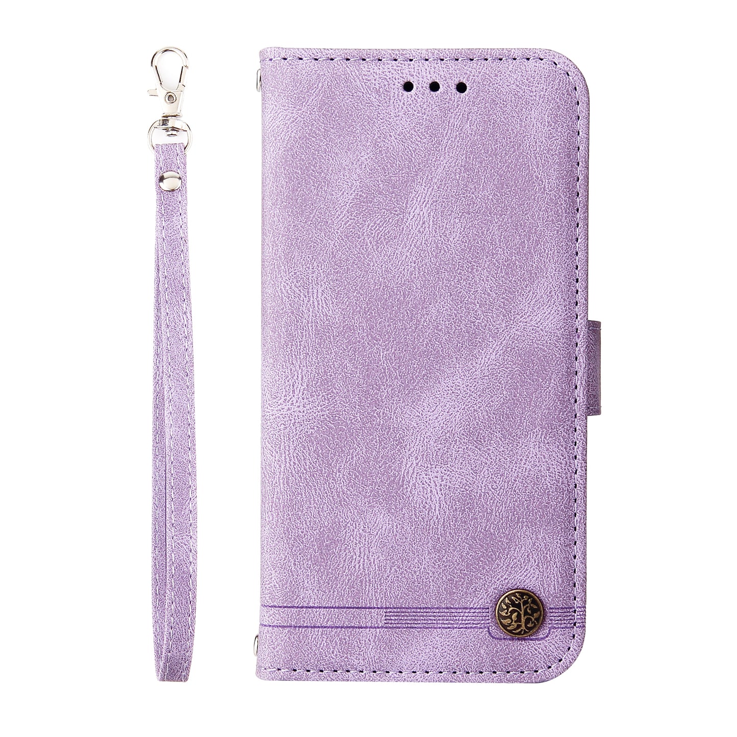 For Samsung Galaxy M54 5G / F54 5G PU Leather Skin-touch Phone Case Imprinted Lines Stand Wallet Cover
