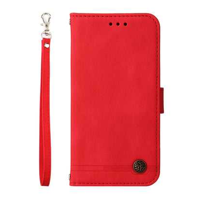 For Samsung Galaxy M54 5G / F54 5G PU Leather Skin-touch Phone Case Imprinted Lines Stand Wallet Cover