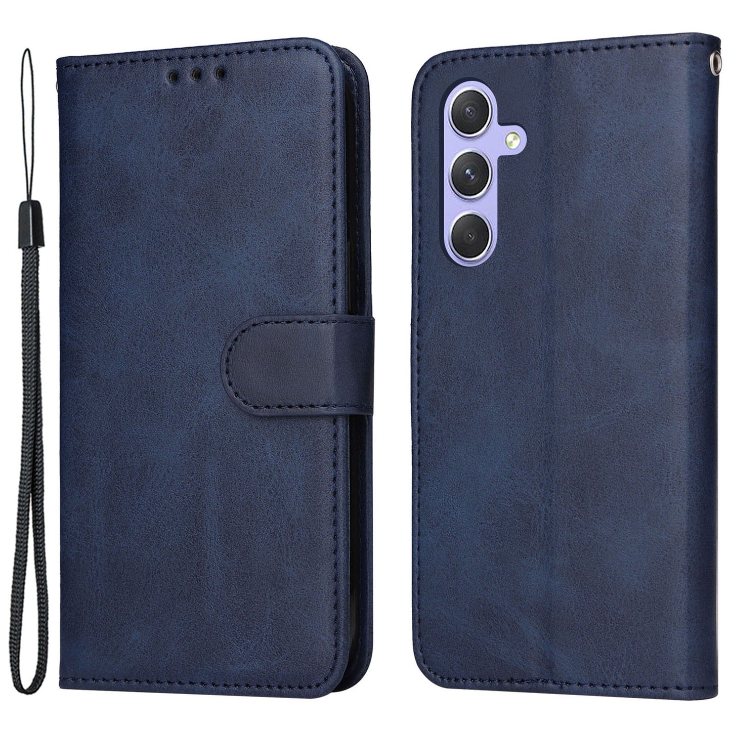 For Samsung Galaxy M54 5G / F54 5G Flip Protective Phone Cover PU Leather Calf Texture Stand Wallet Case