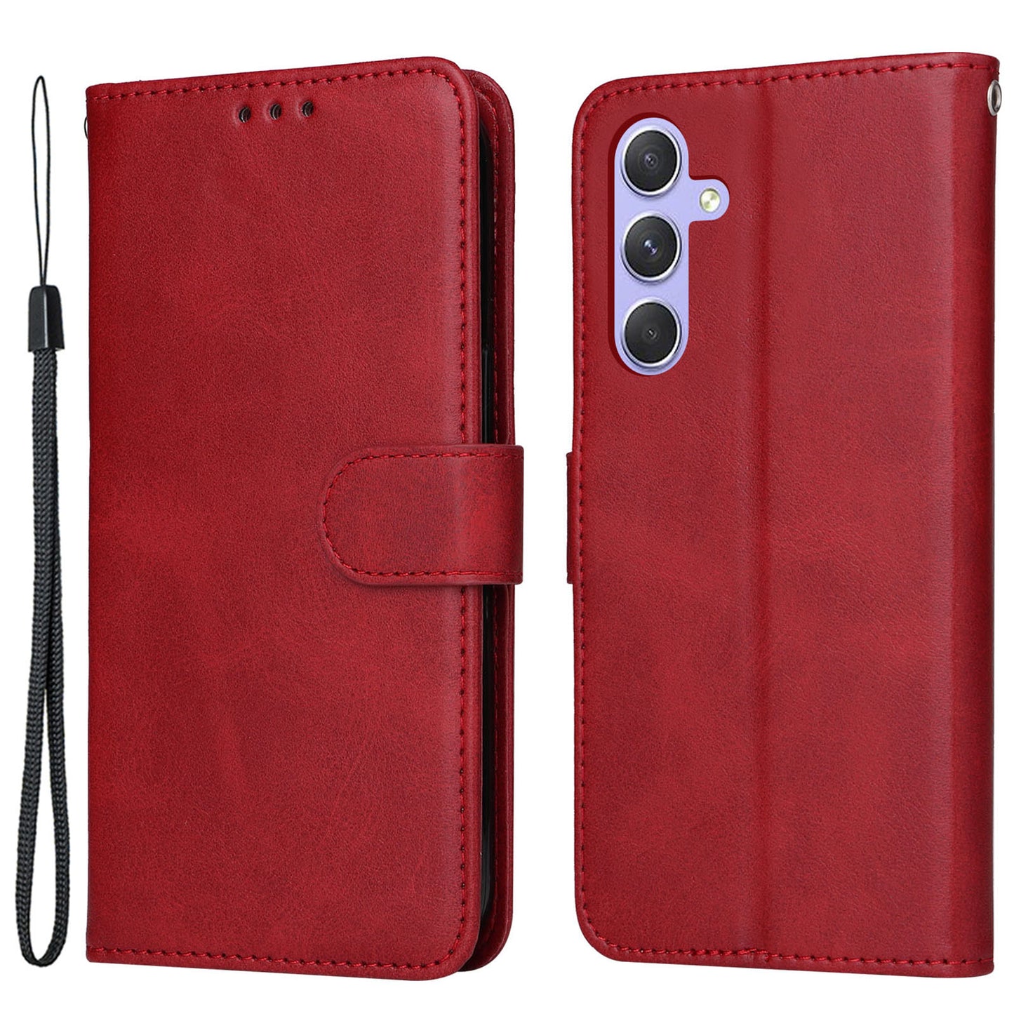 For Samsung Galaxy M54 5G / F54 5G Flip Protective Phone Cover PU Leather Calf Texture Stand Wallet Case