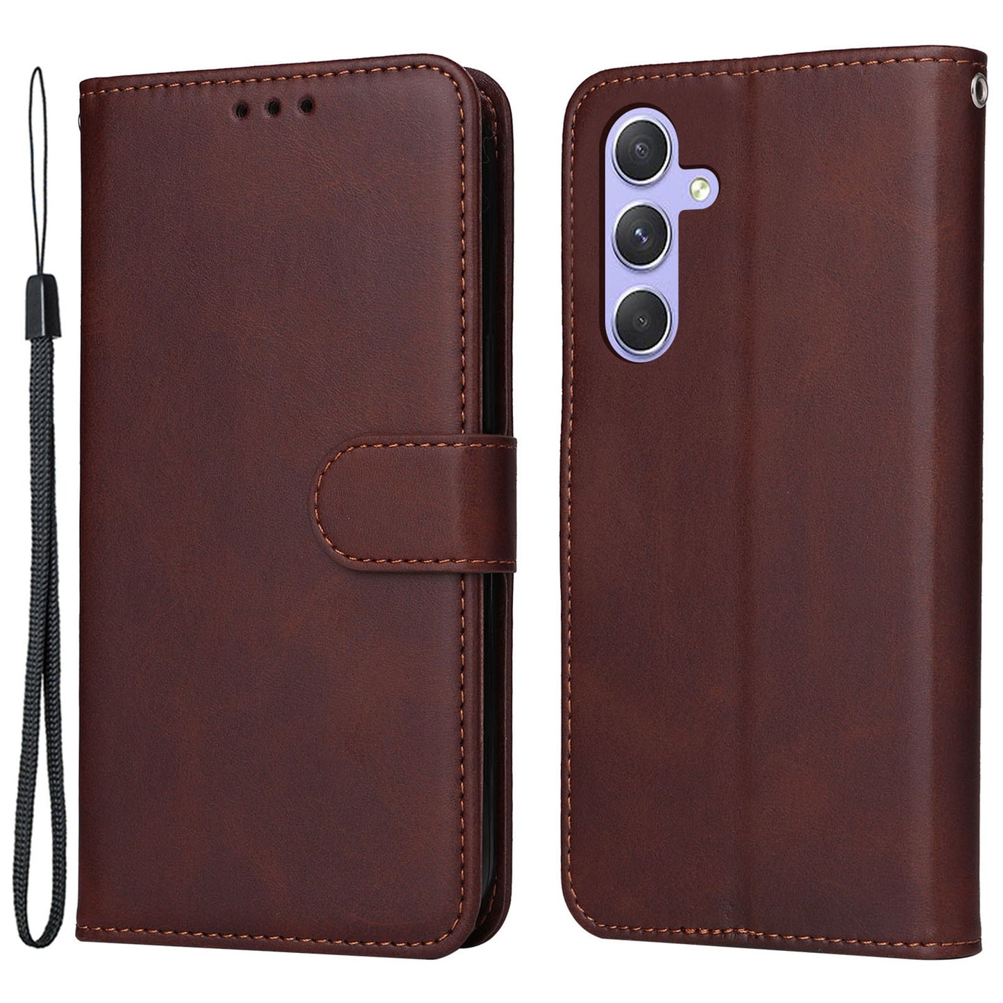 For Samsung Galaxy M54 5G / F54 5G Flip Protective Phone Cover PU Leather Calf Texture Stand Wallet Case