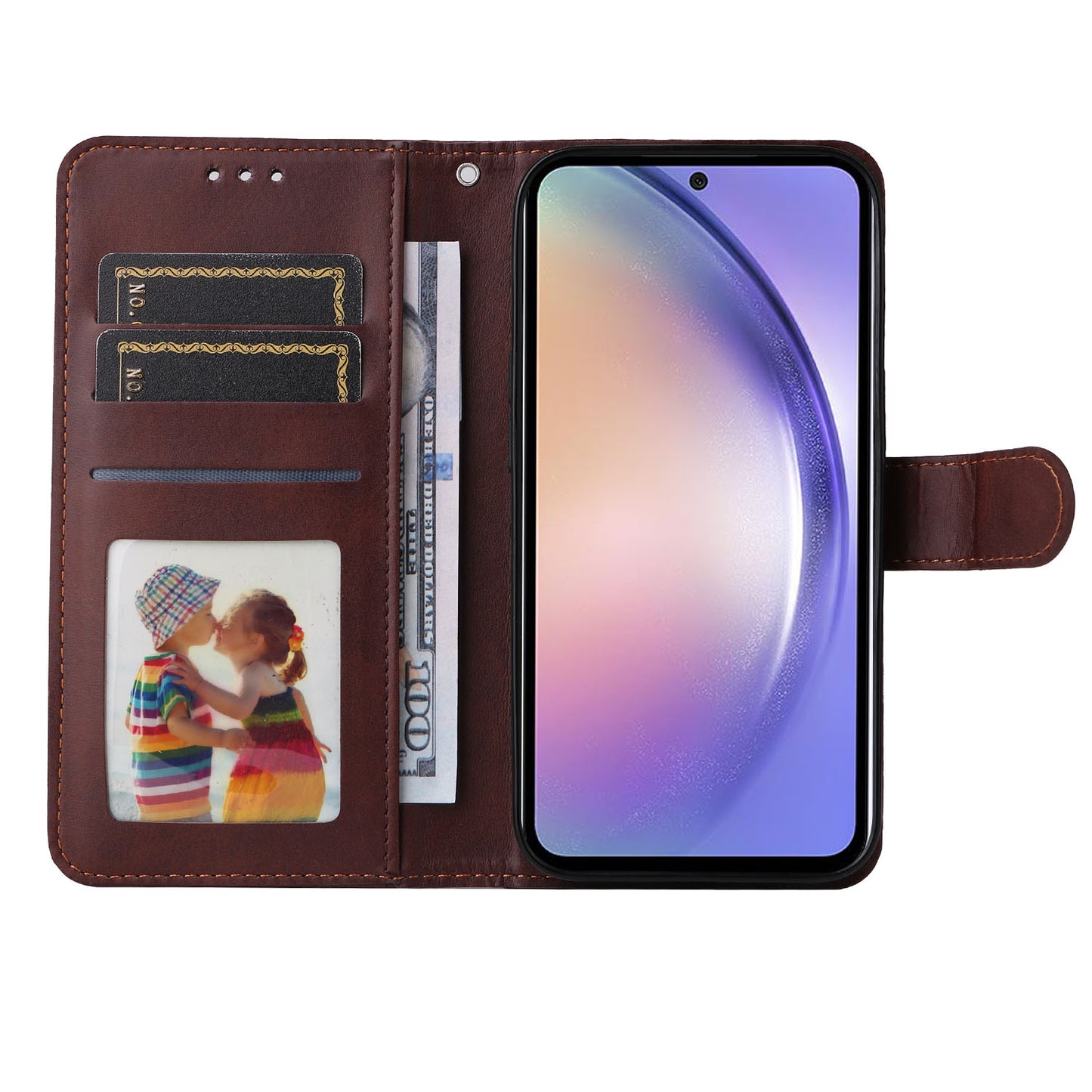 For Samsung Galaxy M54 5G / F54 5G Flip Protective Phone Cover PU Leather Calf Texture Stand Wallet Case