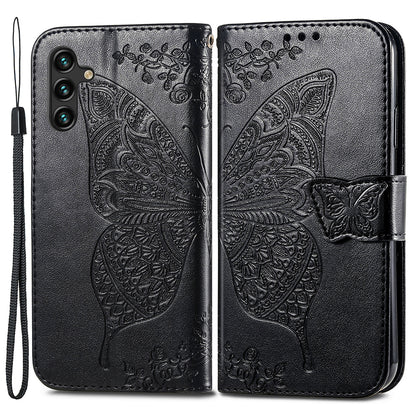 For Samsung Galaxy A24 4G Stand Wallet Case PU Leather Butterfly Imprinted Flip Phone Cover