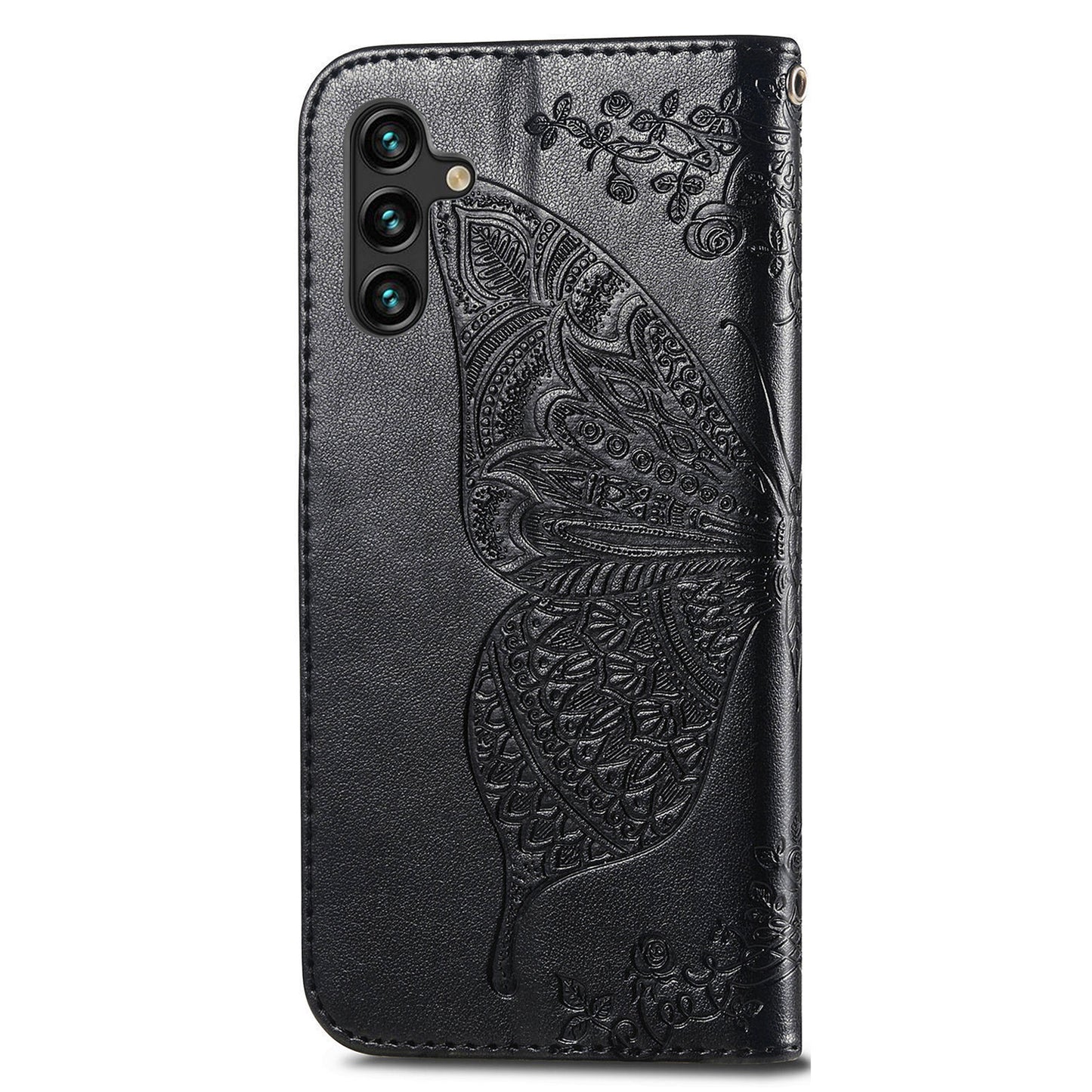 For Samsung Galaxy A24 4G Stand Wallet Case PU Leather Butterfly Imprinted Flip Phone Cover
