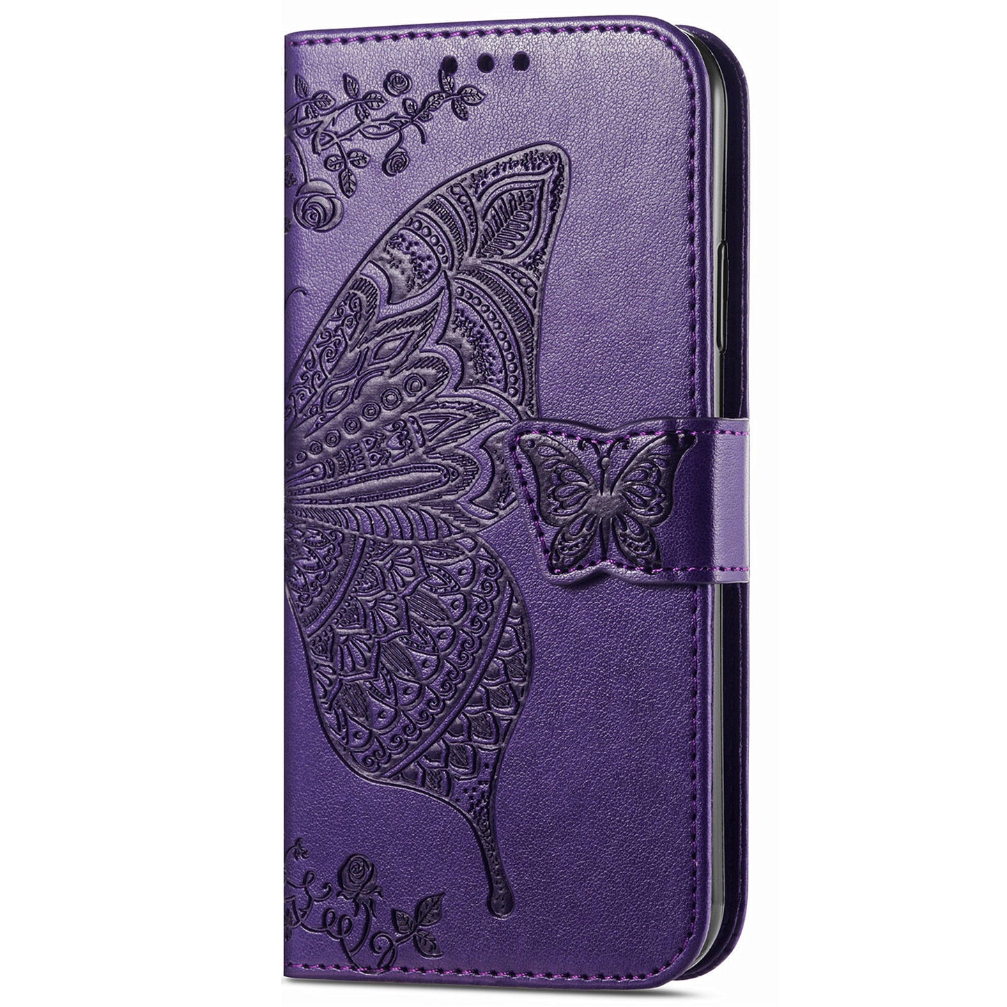 For Samsung Galaxy A24 4G Stand Wallet Case PU Leather Butterfly Imprinted Flip Phone Cover