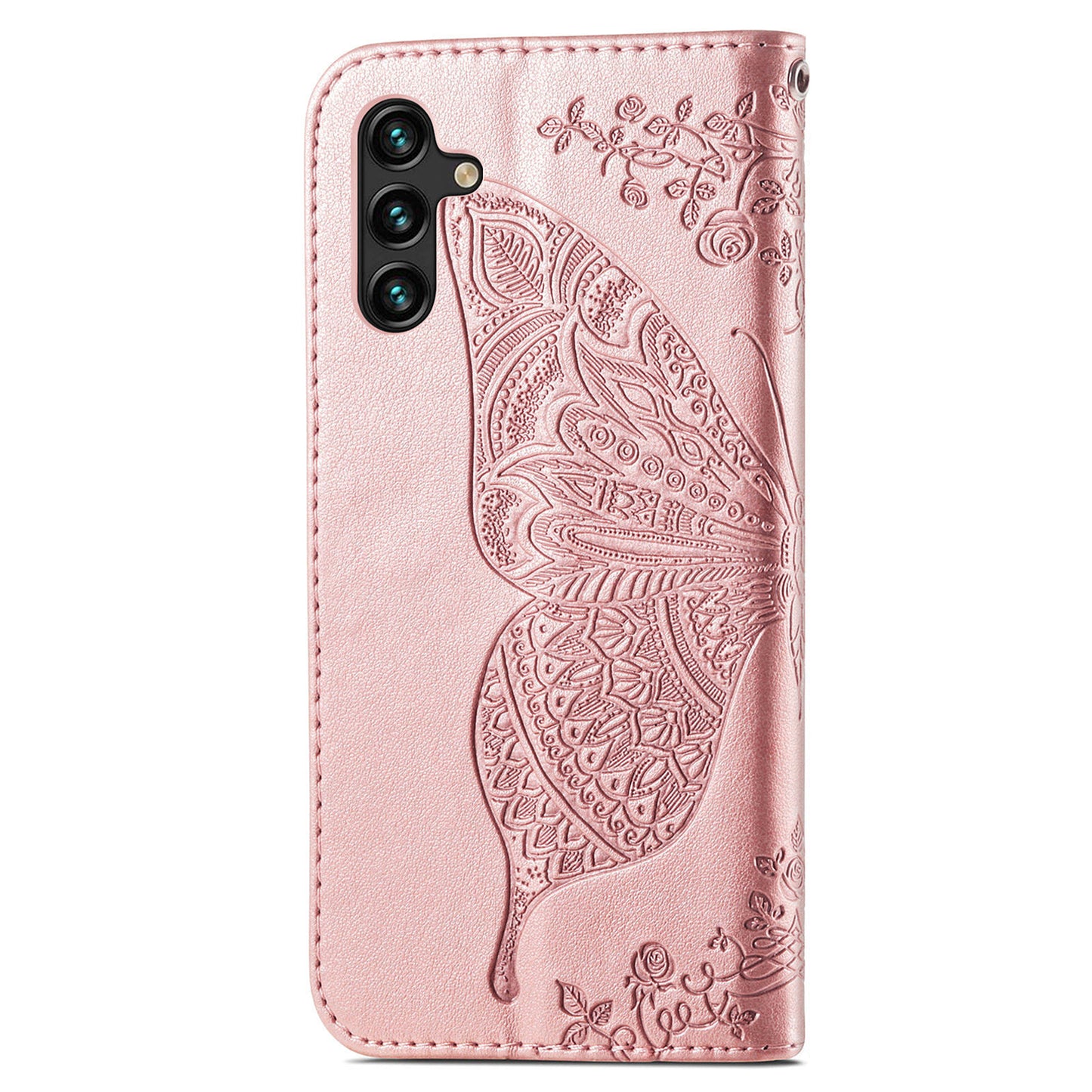 For Samsung Galaxy A24 4G Stand Wallet Case PU Leather Butterfly Imprinted Flip Phone Cover