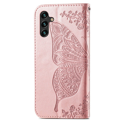 For Samsung Galaxy A24 4G Stand Wallet Case PU Leather Butterfly Imprinted Flip Phone Cover