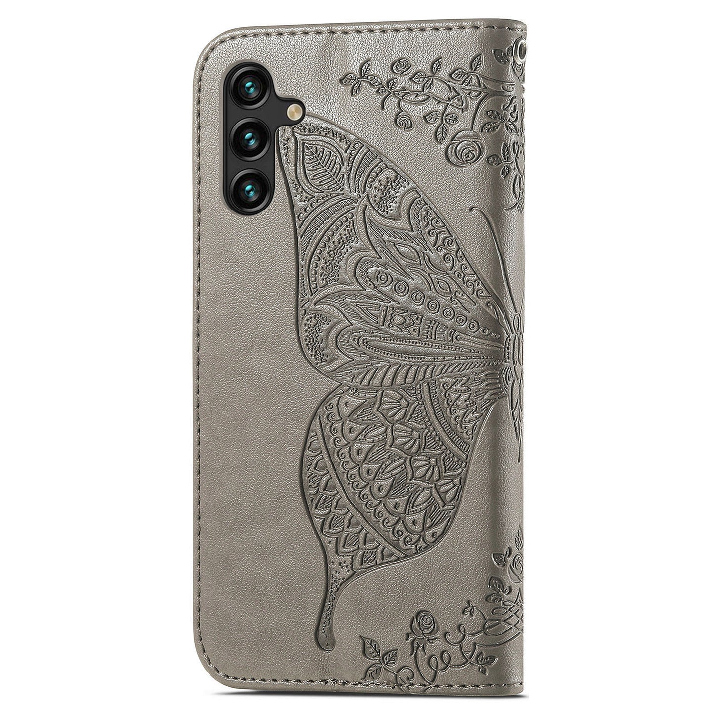 For Samsung Galaxy A24 4G Stand Wallet Case PU Leather Butterfly Imprinted Flip Phone Cover