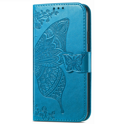 For Xiaomi Redmi Note 12 4G PU Leather Cover Stand Butterfly Imprinted Flip Wallet Phone Case