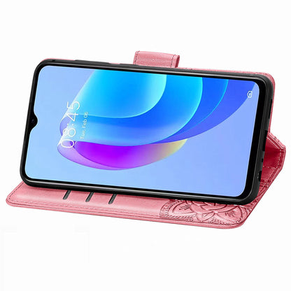 For Tecno Spark 10C 4G PU Leather Flip Cover Imprinting Butterfly Stand Wallet Cell Phone Case