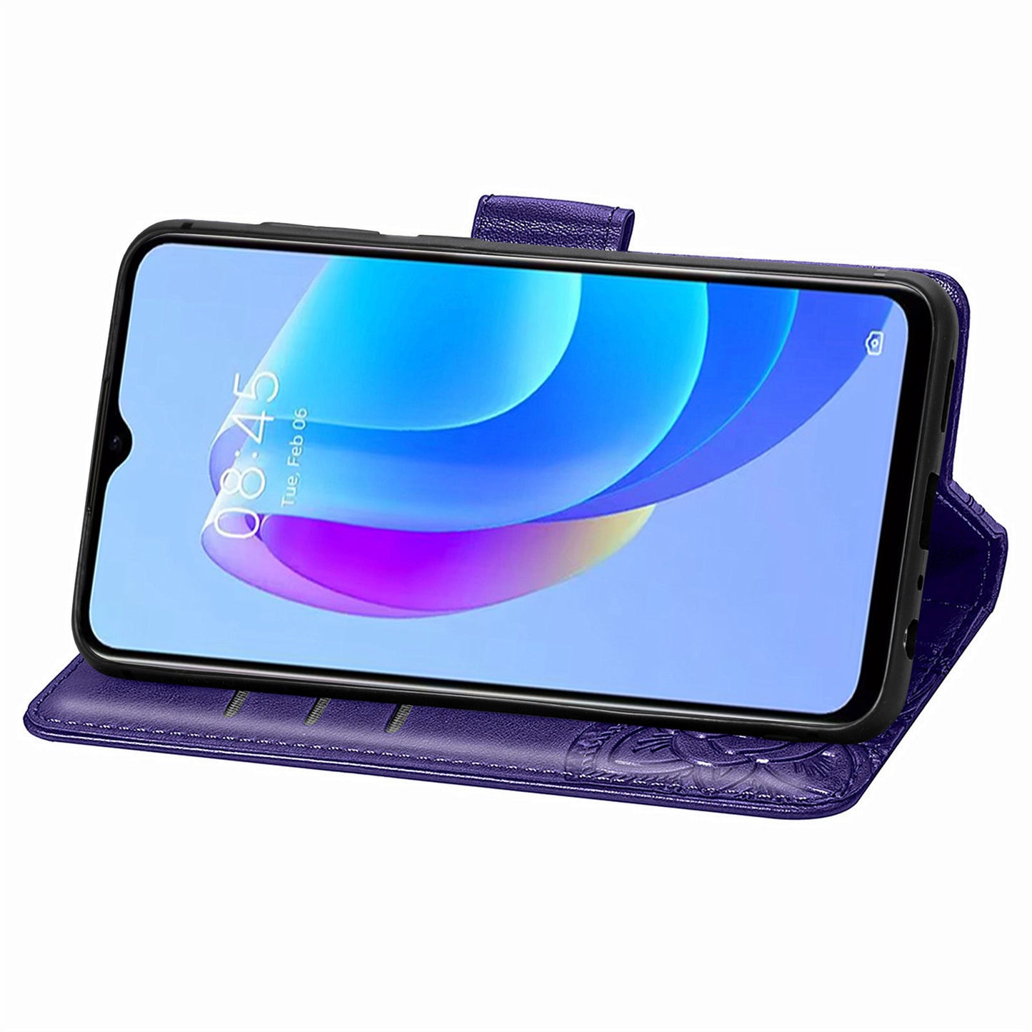 For Tecno Spark 10C 4G PU Leather Flip Cover Imprinting Butterfly Stand Wallet Cell Phone Case