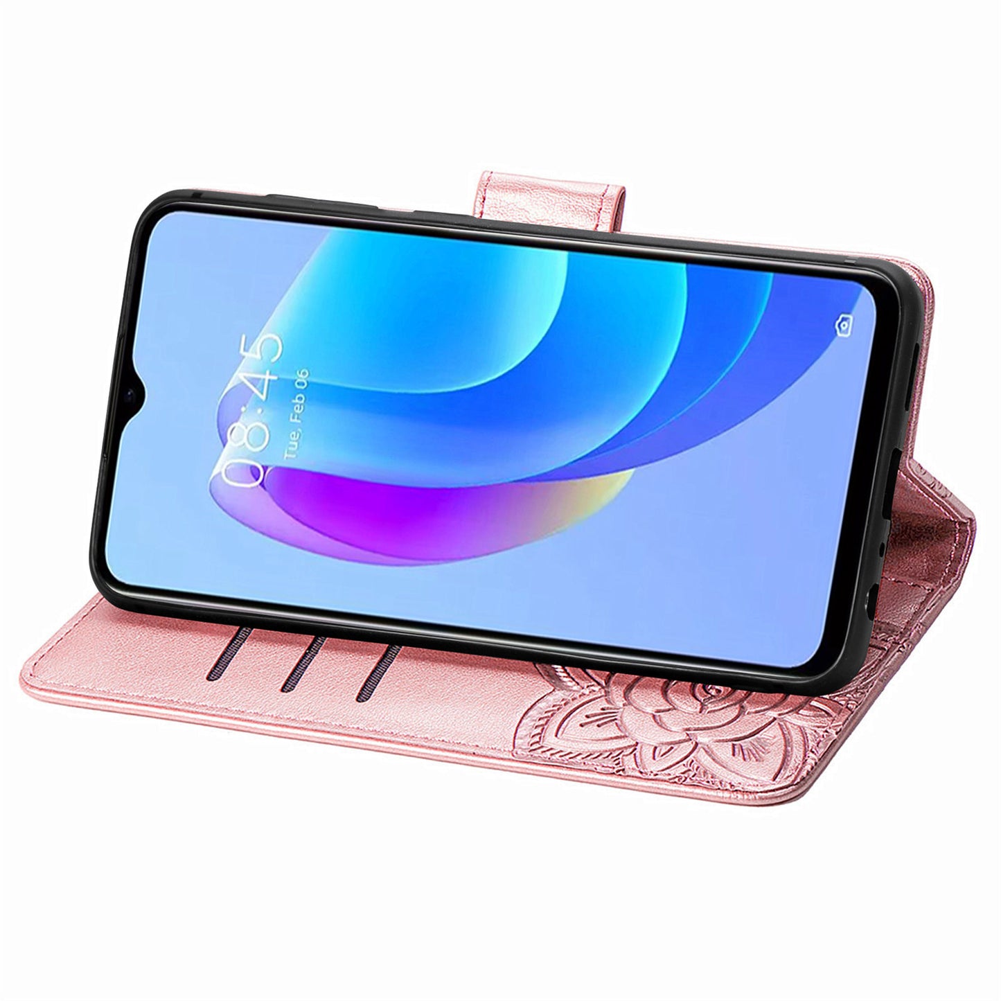 For Tecno Spark 10C 4G PU Leather Flip Cover Imprinting Butterfly Stand Wallet Cell Phone Case