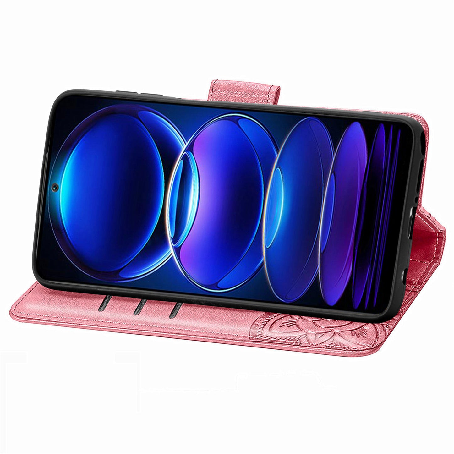 Flip Wallet Case for Xiaomi Redmi Note 12 Pro 5G / Note 12 Pro Speed 5G / Poco X5 Pro 5G , PU Leather Imprinting Butterfly Stand Phone Cover