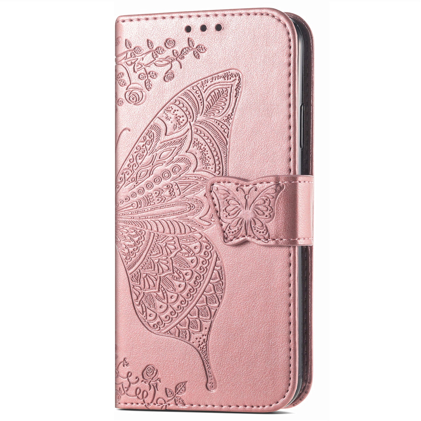 Flip Wallet Case for Xiaomi Redmi Note 12 Pro 5G / Note 12 Pro Speed 5G / Poco X5 Pro 5G , PU Leather Imprinting Butterfly Stand Phone Cover