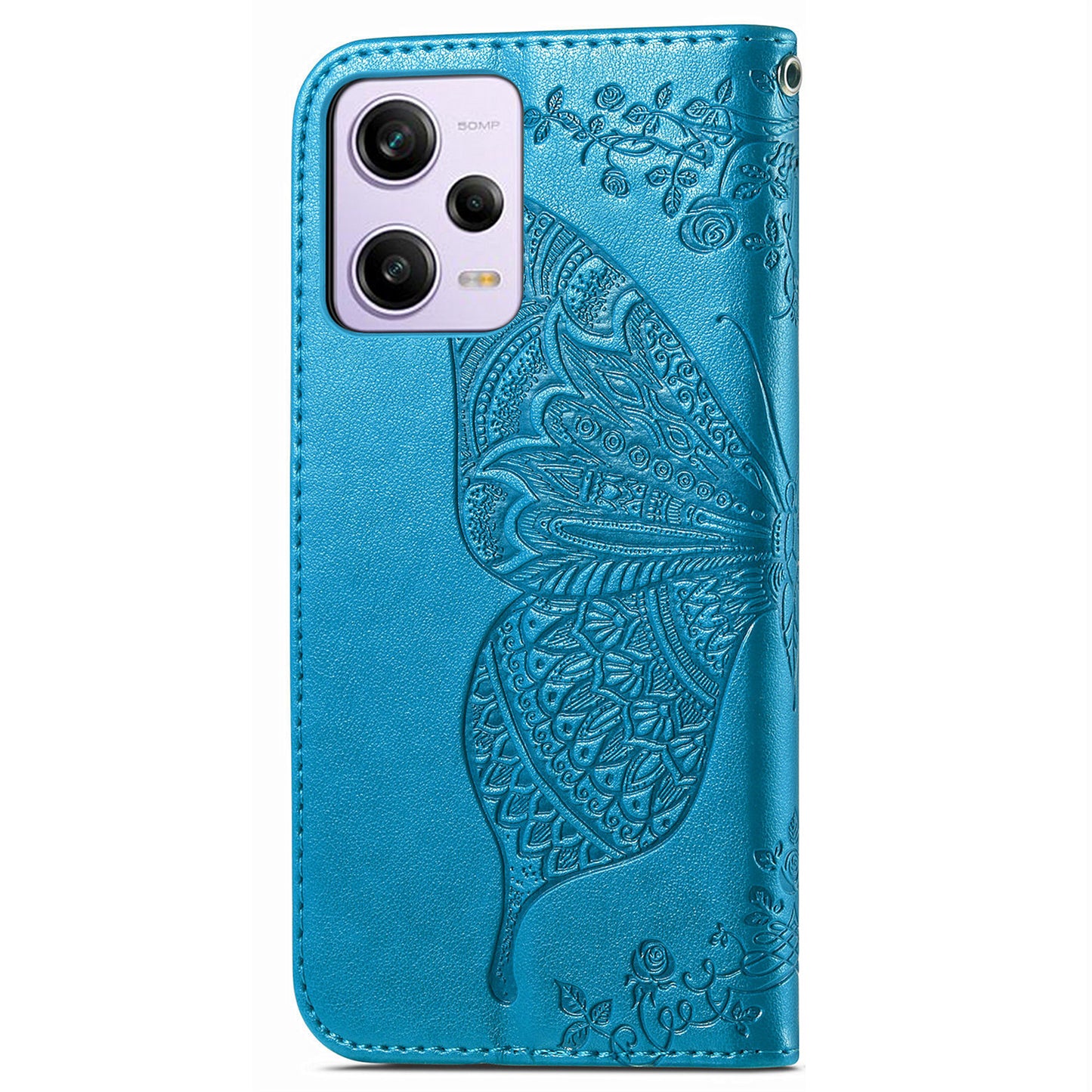 Flip Wallet Case for Xiaomi Redmi Note 12 Pro 5G / Note 12 Pro Speed 5G / Poco X5 Pro 5G , PU Leather Imprinting Butterfly Stand Phone Cover