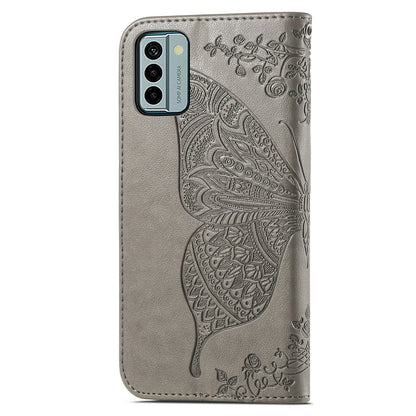 For Nokia G22 Wallet Flip Folio Cover PU Leather Stand Butterfly Imprinted Phone Case