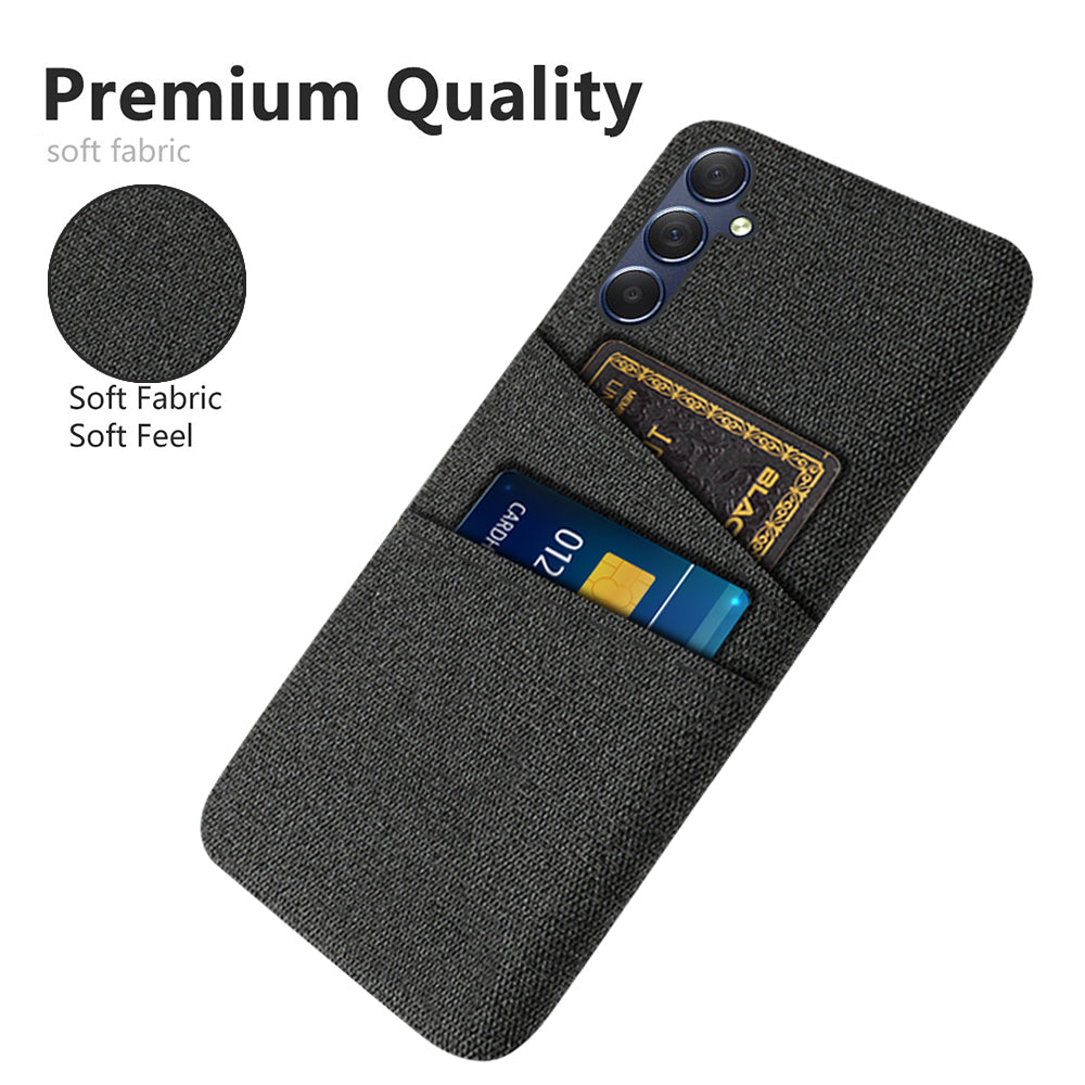 For Samsung Galaxy A24 4G Dual Card Slots Phone Case PC + Cloth Anti-drop Cover