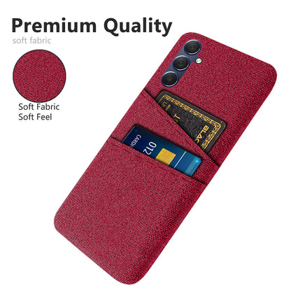 For Samsung Galaxy A24 4G Dual Card Slots Phone Case PC + Cloth Anti-drop Cover