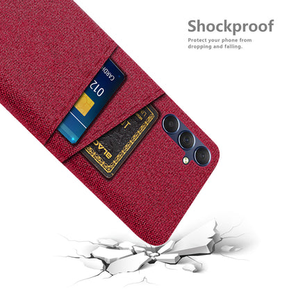 For Samsung Galaxy A24 4G Dual Card Slots Phone Case PC + Cloth Anti-drop Cover
