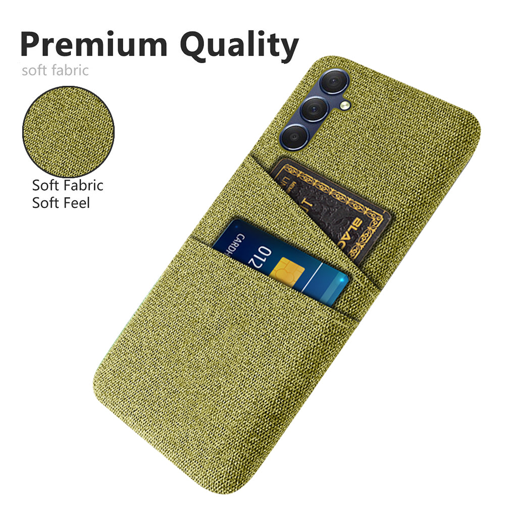 For Samsung Galaxy A24 4G Dual Card Slots Phone Case PC + Cloth Anti-drop Cover