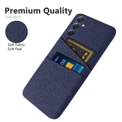 For Samsung Galaxy A24 4G Dual Card Slots Phone Case PC + Cloth Anti-drop Cover