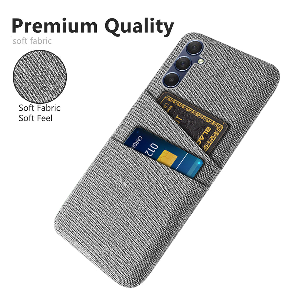 For Samsung Galaxy A24 4G Dual Card Slots Phone Case PC + Cloth Anti-drop Cover