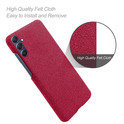 For Samsung Galaxy A24 4G Non-Slip Case Cloth+Hard PC Protective Guardian Phone Cover