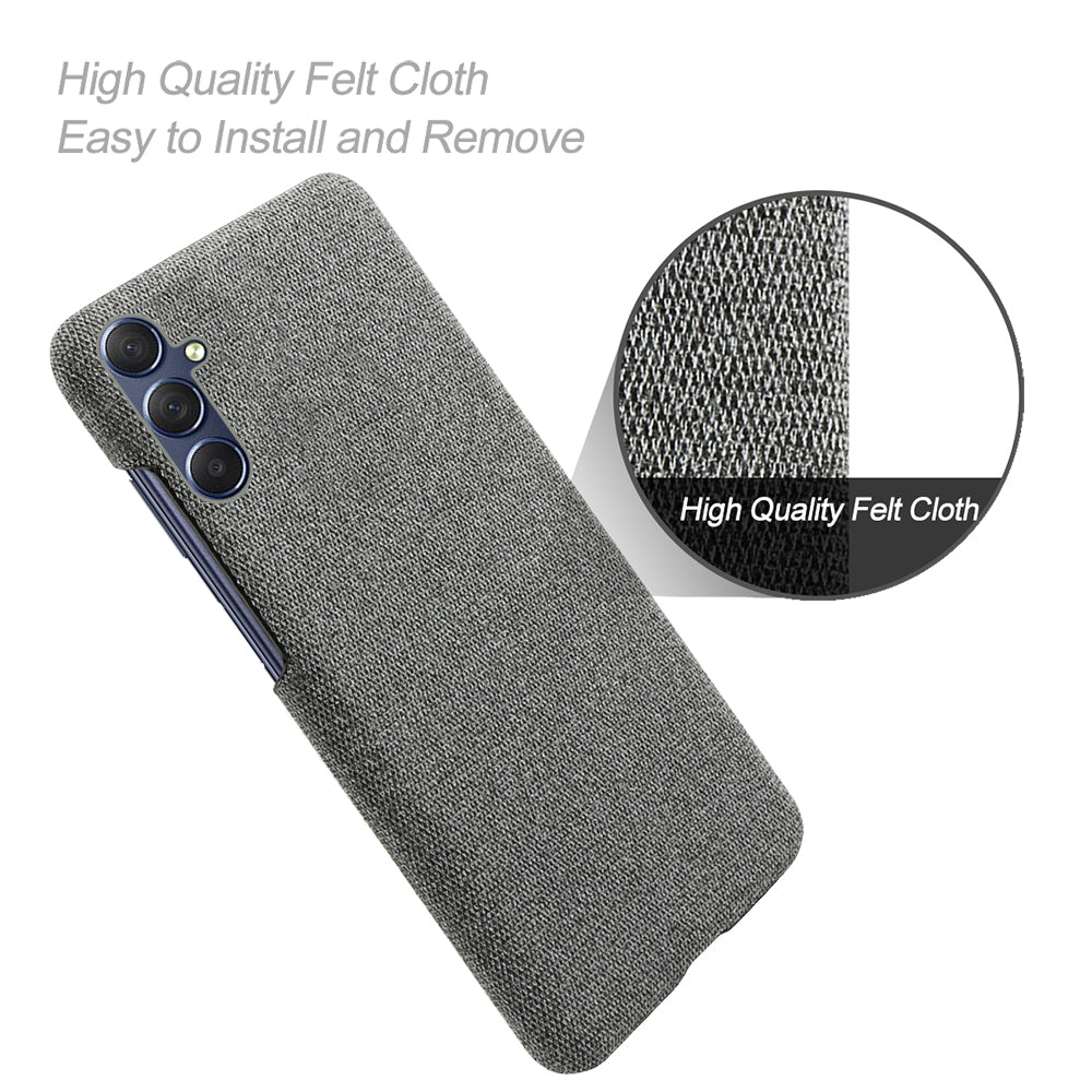 For Samsung Galaxy A24 4G Non-Slip Case Cloth+Hard PC Protective Guardian Phone Cover