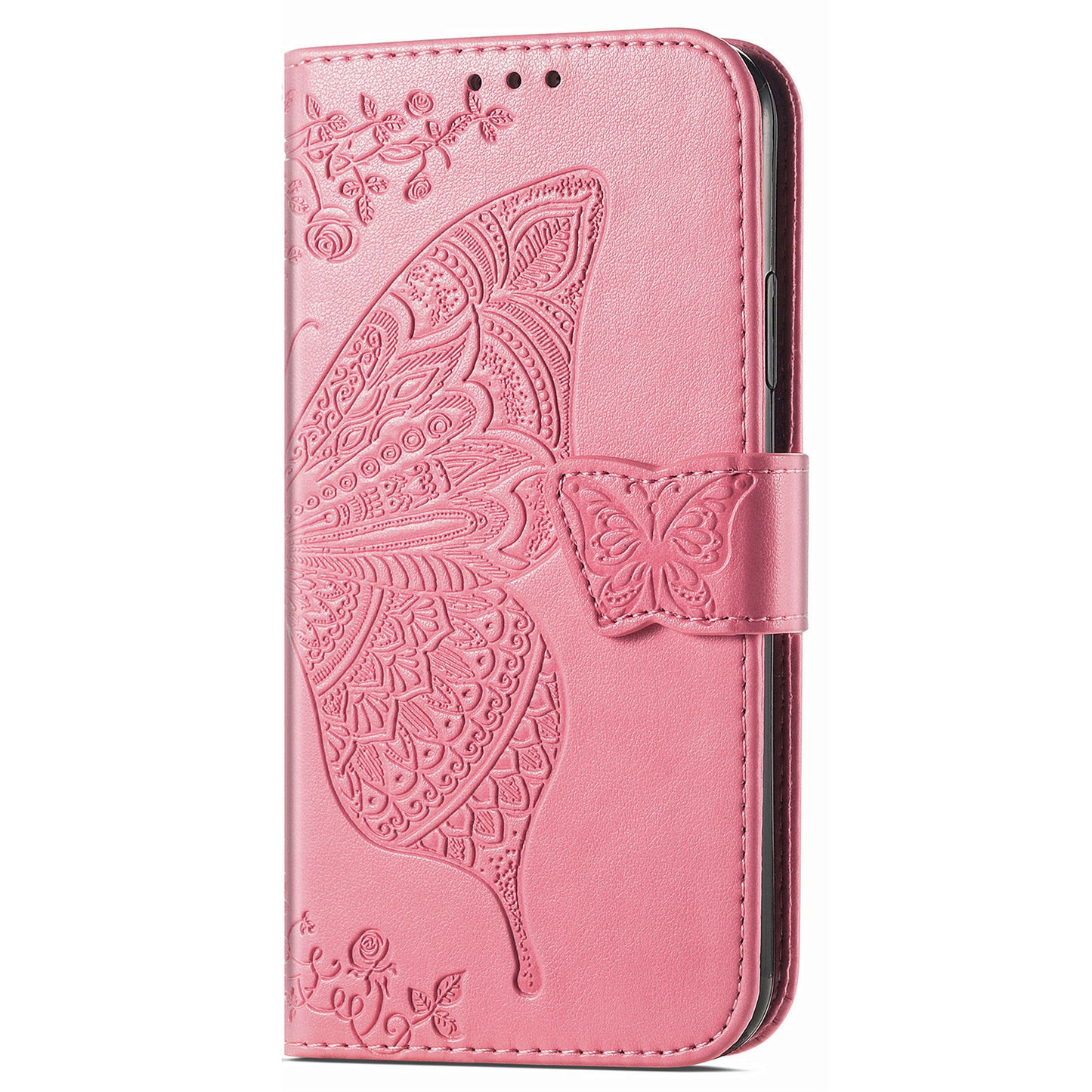 For Honor X8a 4G PU Leather Phone Case Stand Wallet Butterfly Imprinted Flip Cover
