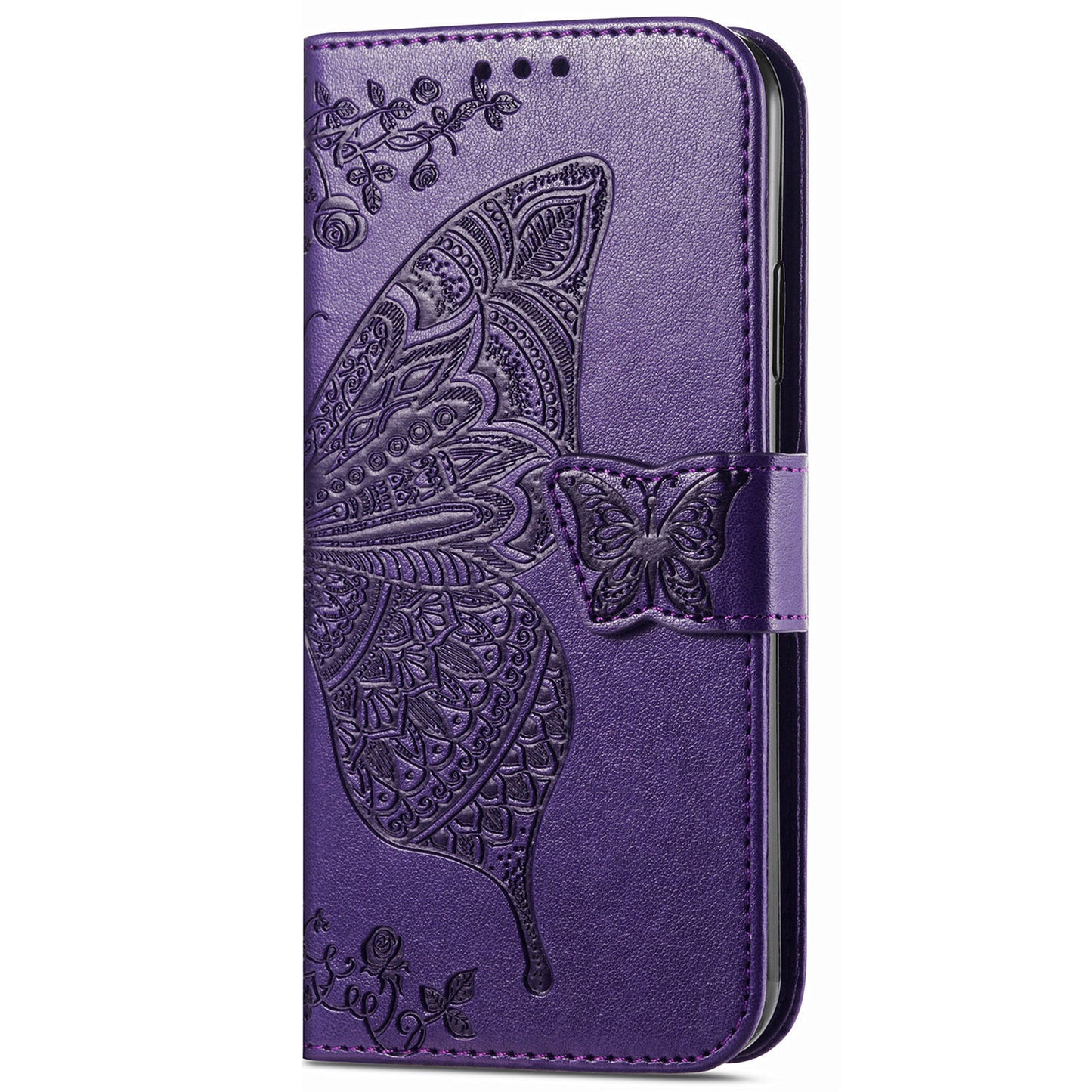 For Honor X8a 4G PU Leather Phone Case Stand Wallet Butterfly Imprinted Flip Cover