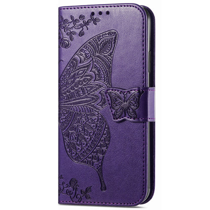 For Honor X8a 4G PU Leather Phone Case Stand Wallet Butterfly Imprinted Flip Cover