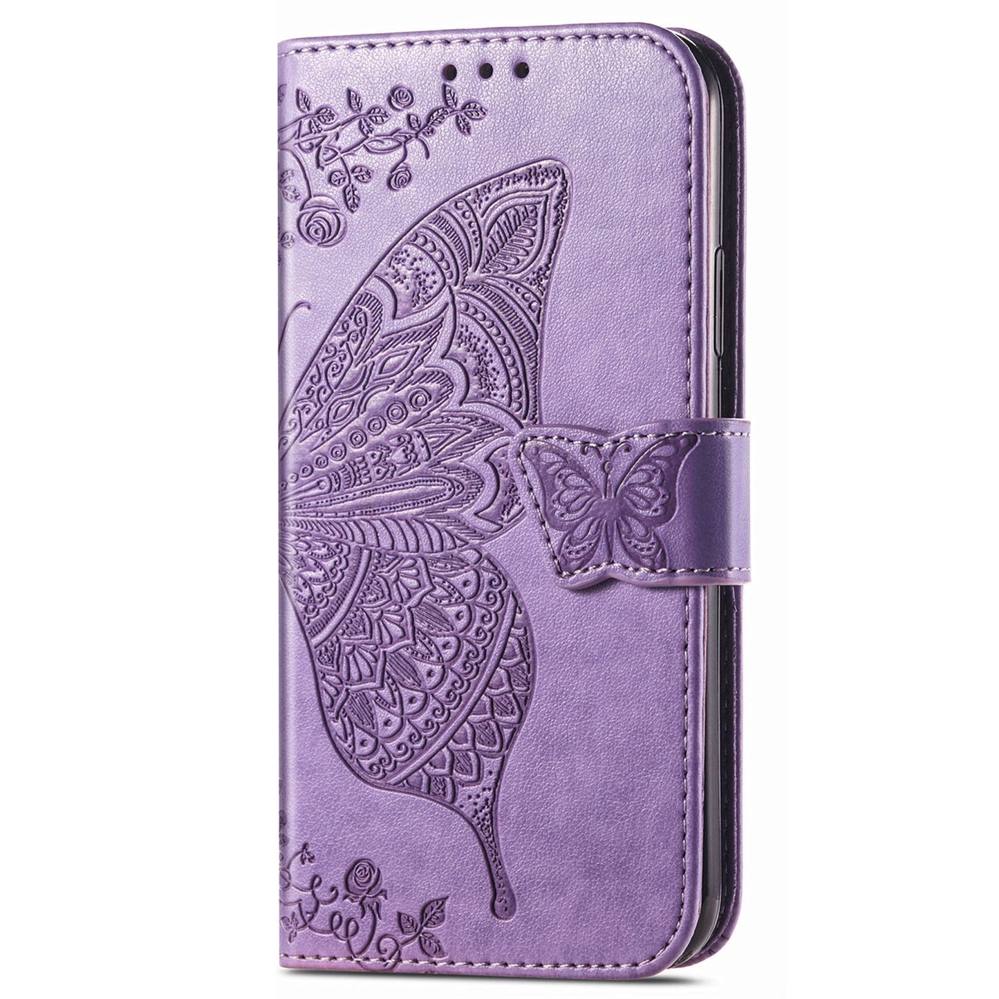 For Honor X8a 4G PU Leather Phone Case Stand Wallet Butterfly Imprinted Flip Cover