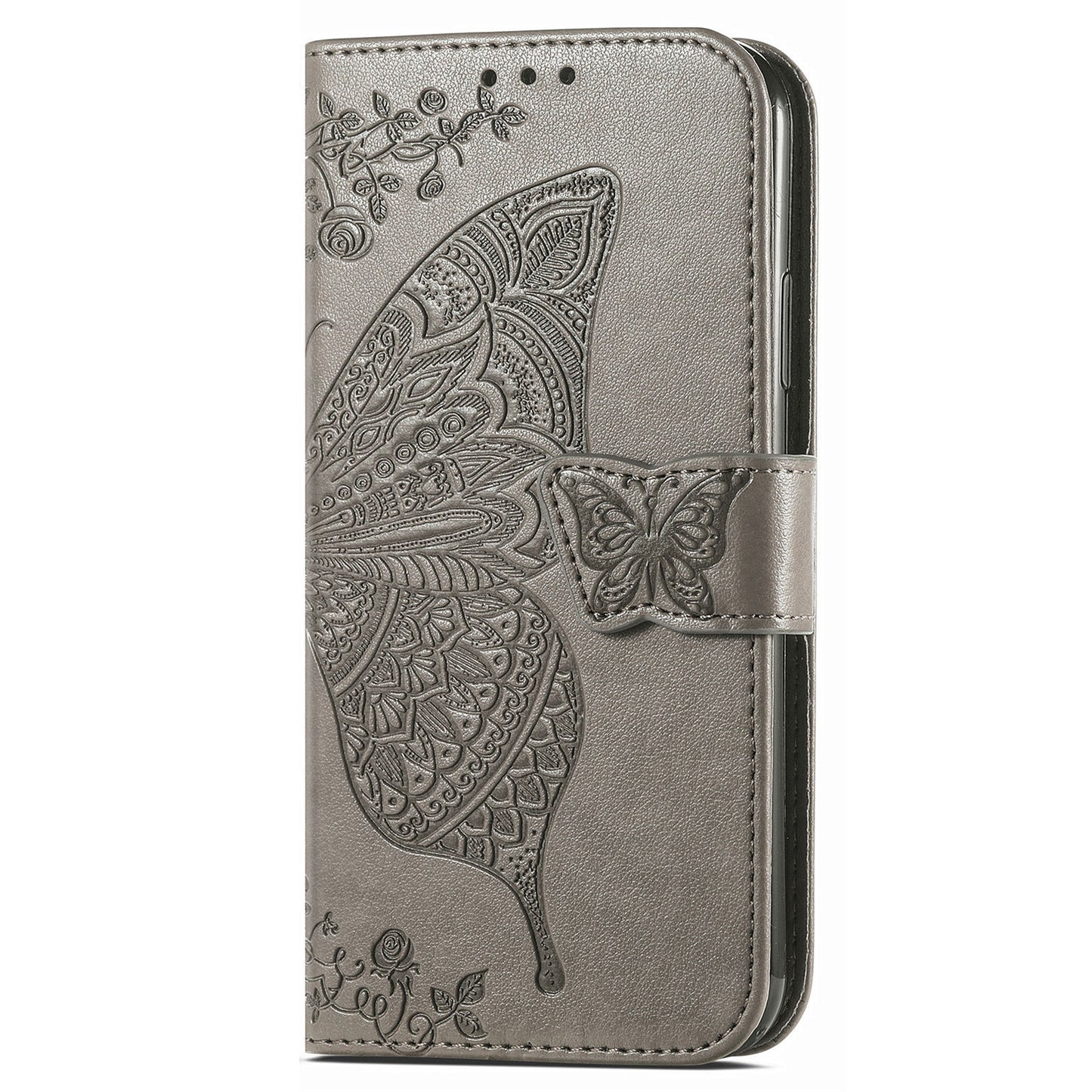 For Honor X8a 4G PU Leather Phone Case Stand Wallet Butterfly Imprinted Flip Cover